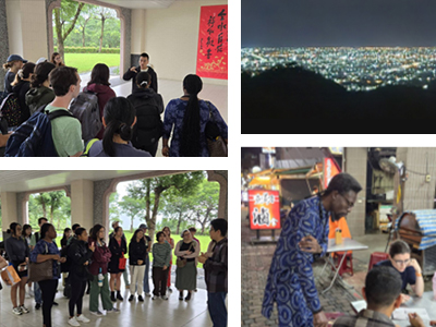 Indian student Norbu Lhagyal presented on Buddhism's spread to East Asia, while Vietnamese student Tran Huynh Bao Khanh introduced the development of Fo Guang Shan in Taiwan. The group also enjoyed nighttime scenery and the nearby night market by Fo Guang University. (Photo by IMAS)